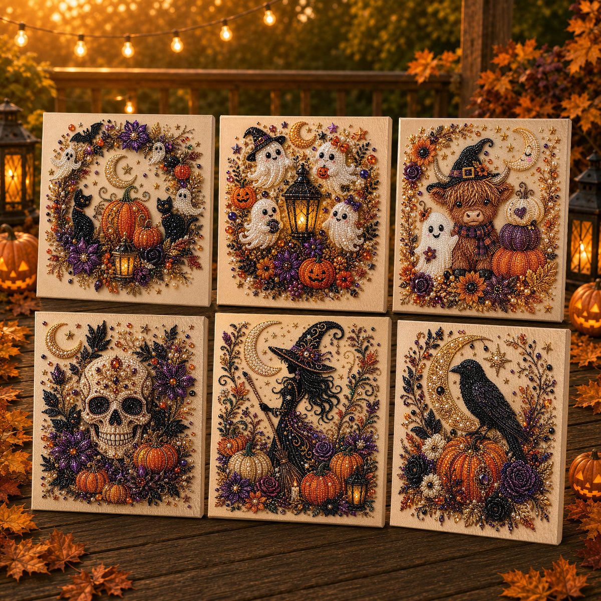 ๐ฅUP TO 45% OFF โ ๐ปโจ Halloween Pearl Art DIY Kit โ Turn Tiny Pearls into Spooky-Cute Magic