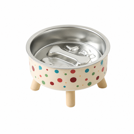 Elevated Slow Feeder Bowl for Cats