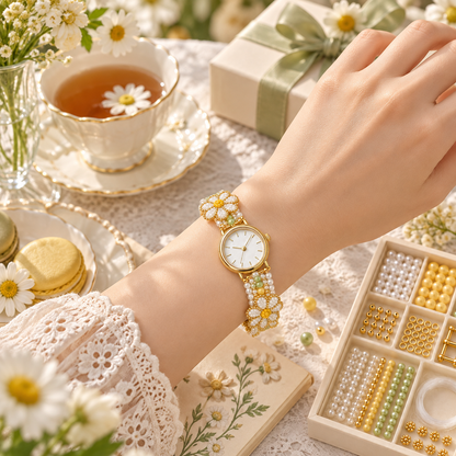 Daisy Pearl Beaded Watch Craft Kit