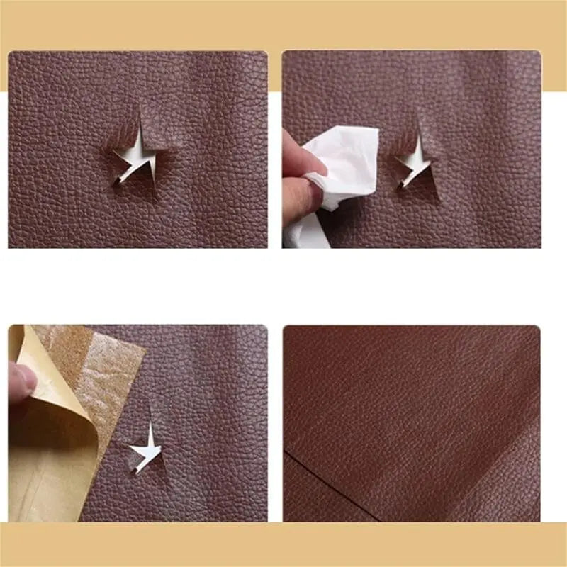20"×40" All-Purpose Self-Adhesive Leather Repair Patch – Cut to Fit for Sofas, Car Seats & More