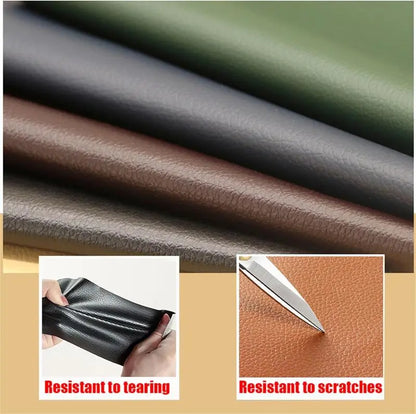 20"×40" All-Purpose Self-Adhesive Leather Repair Patch – Cut to Fit for Sofas, Car Seats & More