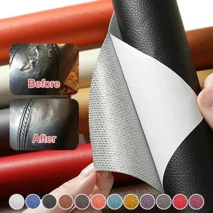 20"×40" All-Purpose Self-Adhesive Leather Repair Patch – Cut to Fit for Sofas, Car Seats & More