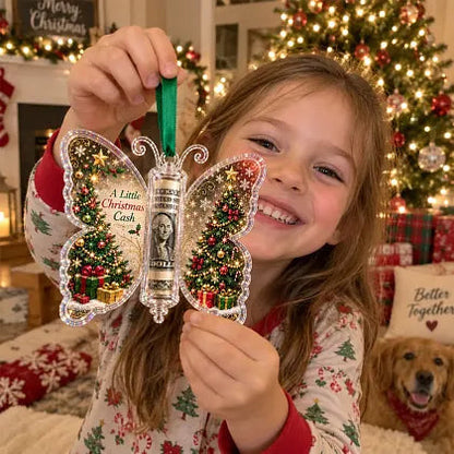 🦋 💵 Christmas Cash Gift Butterfly Ornament🎄 ✨