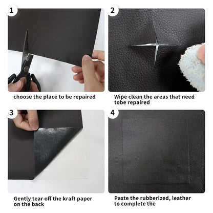 20"×40" All-Purpose Self-Adhesive Leather Repair Patch – Cut to Fit for Sofas, Car Seats & More