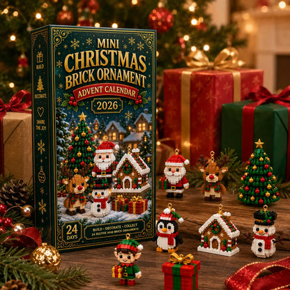 ⏳ Last day to save 49% – 🎄24-Day Mini Christmas Brick Ornament Advent Calendar