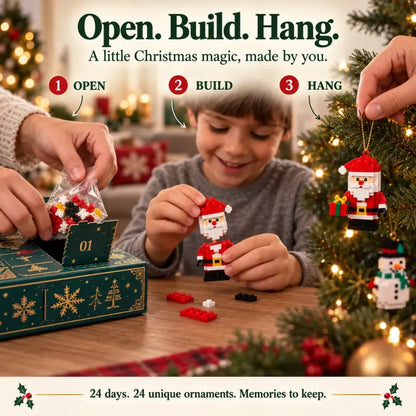 ⏳ Last day to save 49% – 🎄24-Day Mini Christmas Brick Ornament Advent Calendar