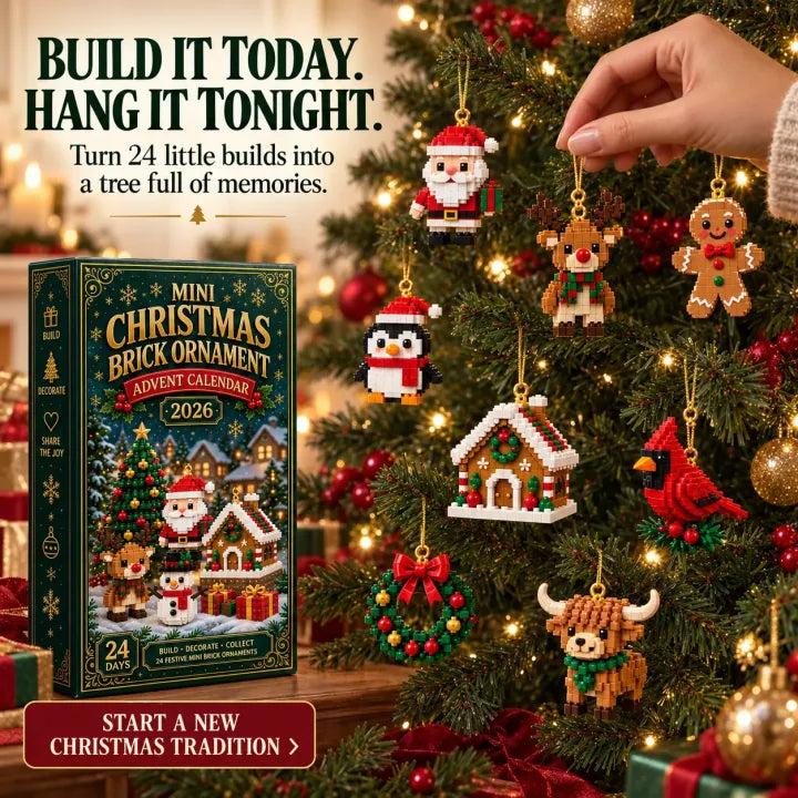 ⏳ Last day to save 49% – 🎄24-Day Mini Christmas Brick Ornament Advent Calendar