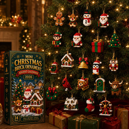 ⏳ Last day to save 49% – 🎄24-Day Mini Christmas Brick Ornament Advent Calendar
