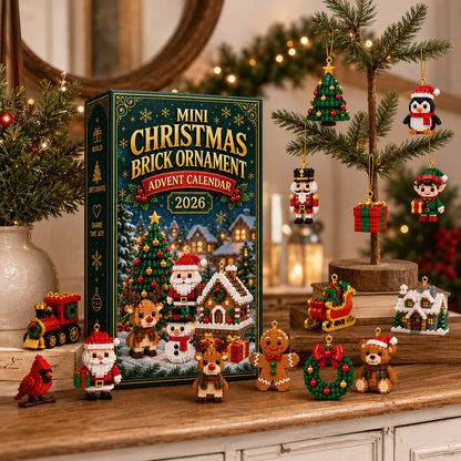 ⏳ Last day to save 49% – 🎄24-Day Mini Christmas Brick Ornament Advent Calendar