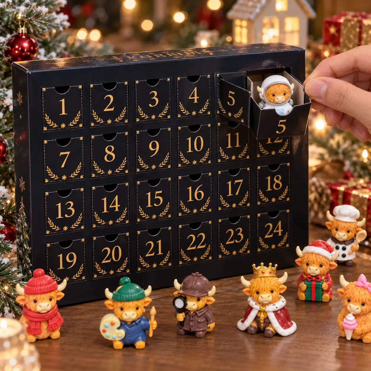 24 Days of Highland Cow Christmas Surprises