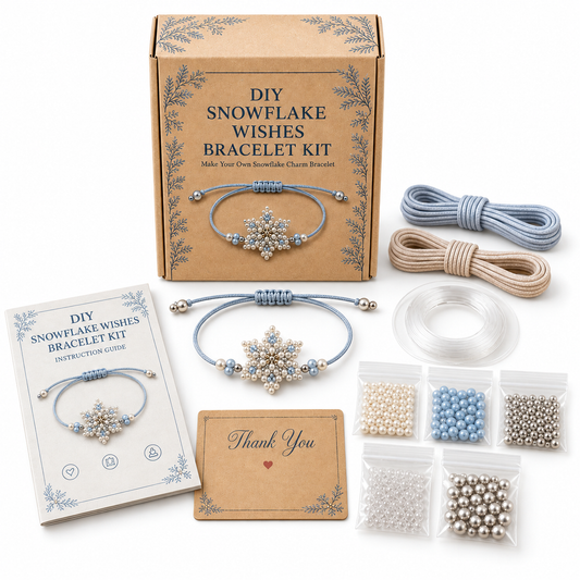 Snowflake Wishes Beaded Bracelet Craft Kit