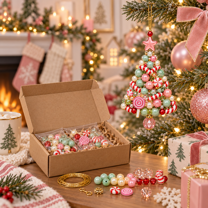 Pastel Candy Beaded Christmas Tree DIY Kit