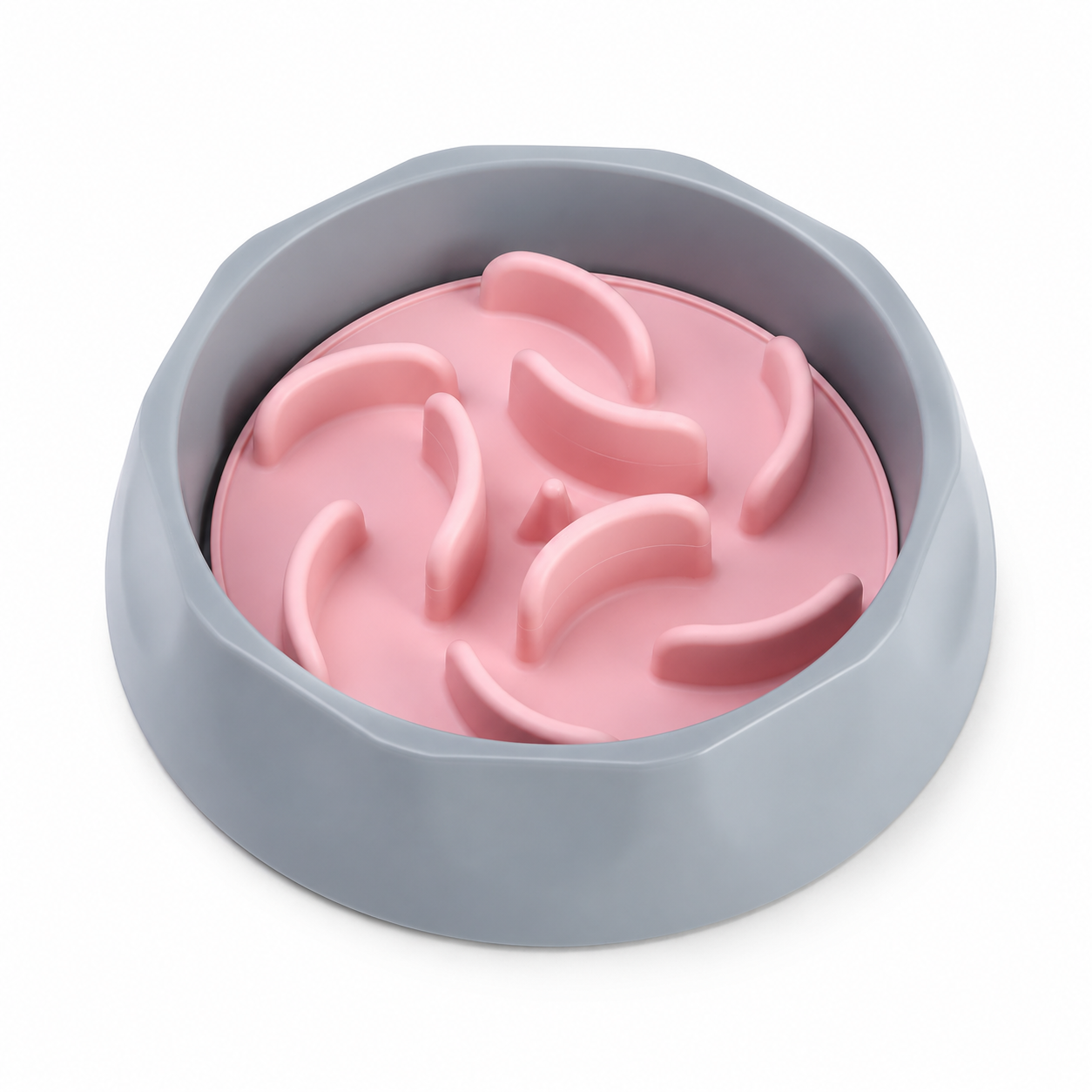 Slow Feeder Bowl for Cats & Dogs – Pink