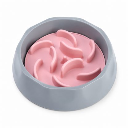 Slow Feeder Bowl for Cats & Dogs – Pink