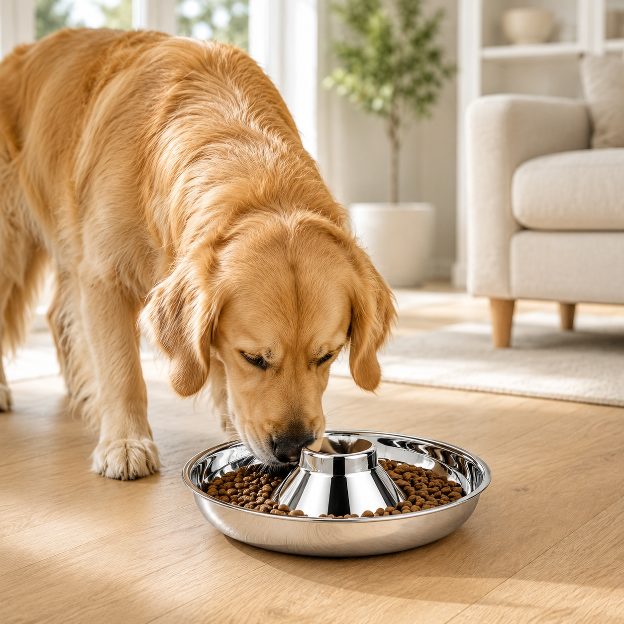 26CM Stainless Steel Slow Feeder Bowl