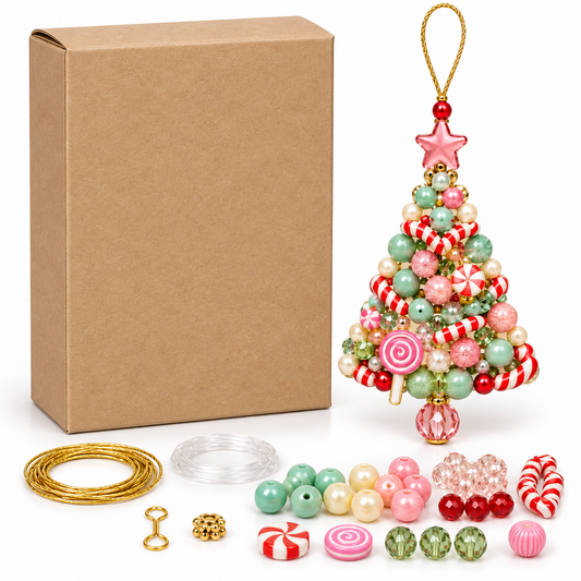 Pastel Candy Beaded Christmas Tree DIY Kit