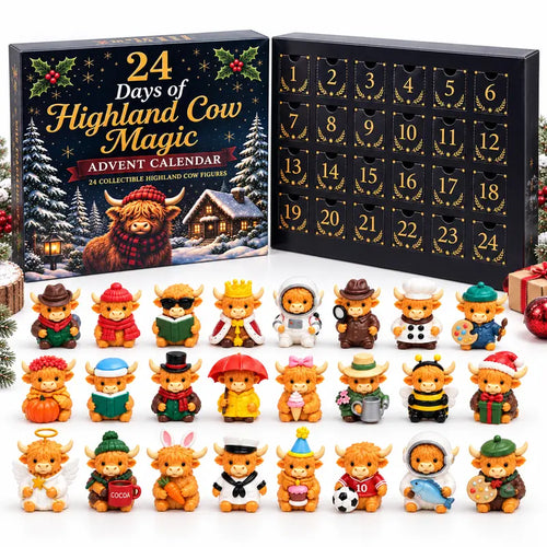 24 Days of Highland Cow Christmas Surprises