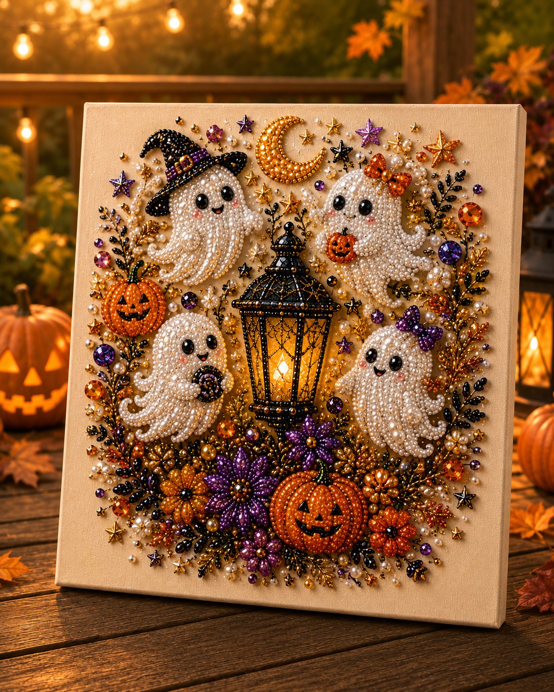 🔥UP TO 45% OFF – 👻✨ Halloween Pearl Art DIY Kit – Turn Tiny Pearls into Spooky-Cute Magic