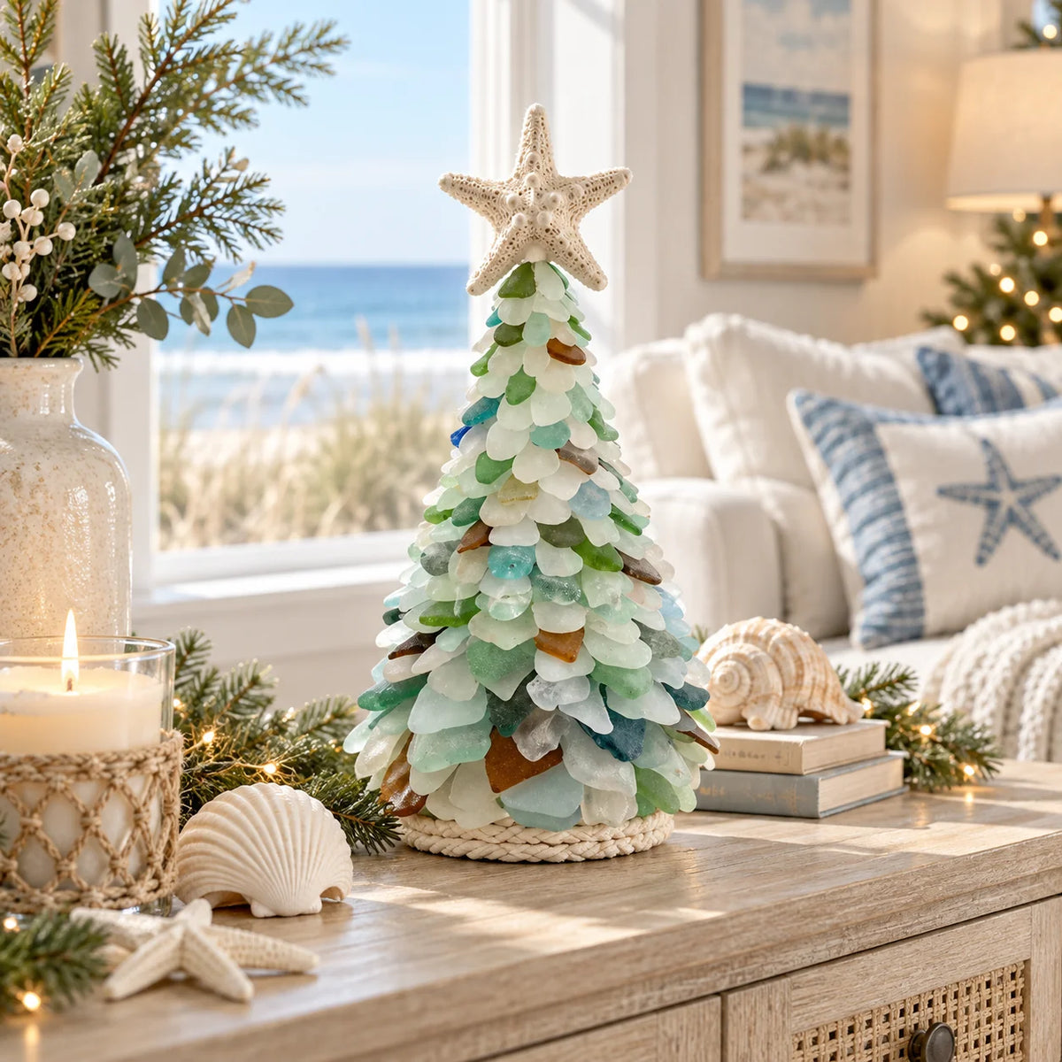 Coastal Sea Glass Christmas Tree Craft Kit