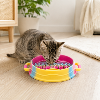 Pastel Silicone Slow Feeder Bowl