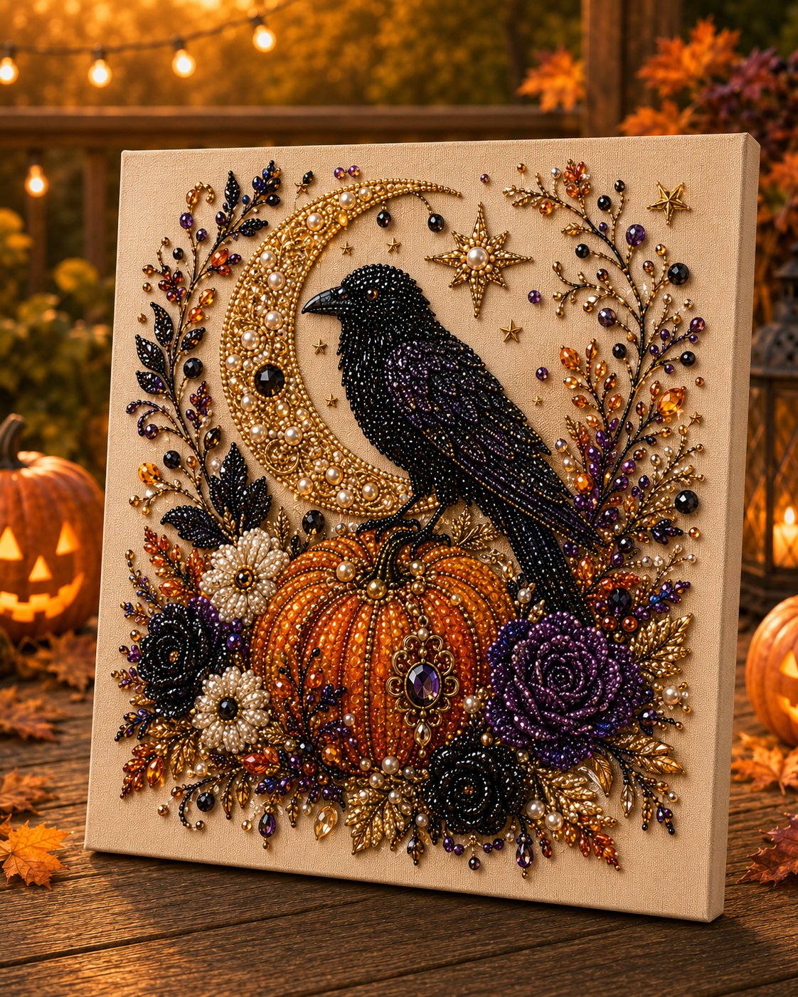 🔥UP TO 45% OFF – 👻✨ Halloween Pearl Art DIY Kit – Turn Tiny Pearls into Spooky-Cute Magic