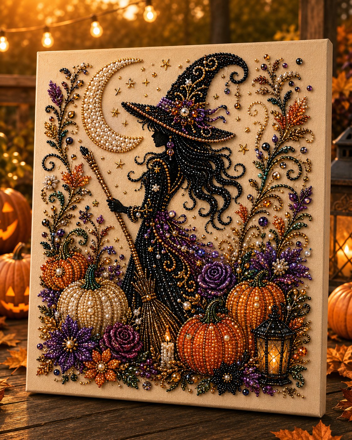 🔥UP TO 45% OFF – 👻✨ Halloween Pearl Art DIY Kit – Turn Tiny Pearls into Spooky-Cute Magic