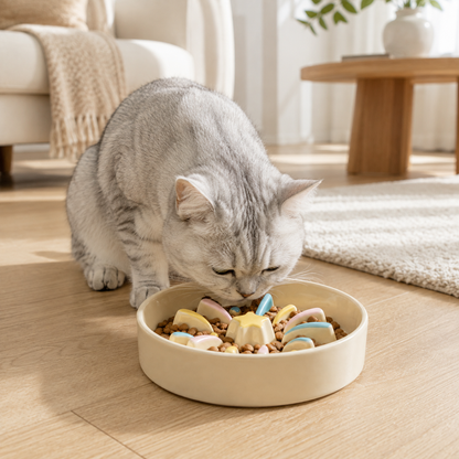 Firework Ceramic Slow Feeder Bowl