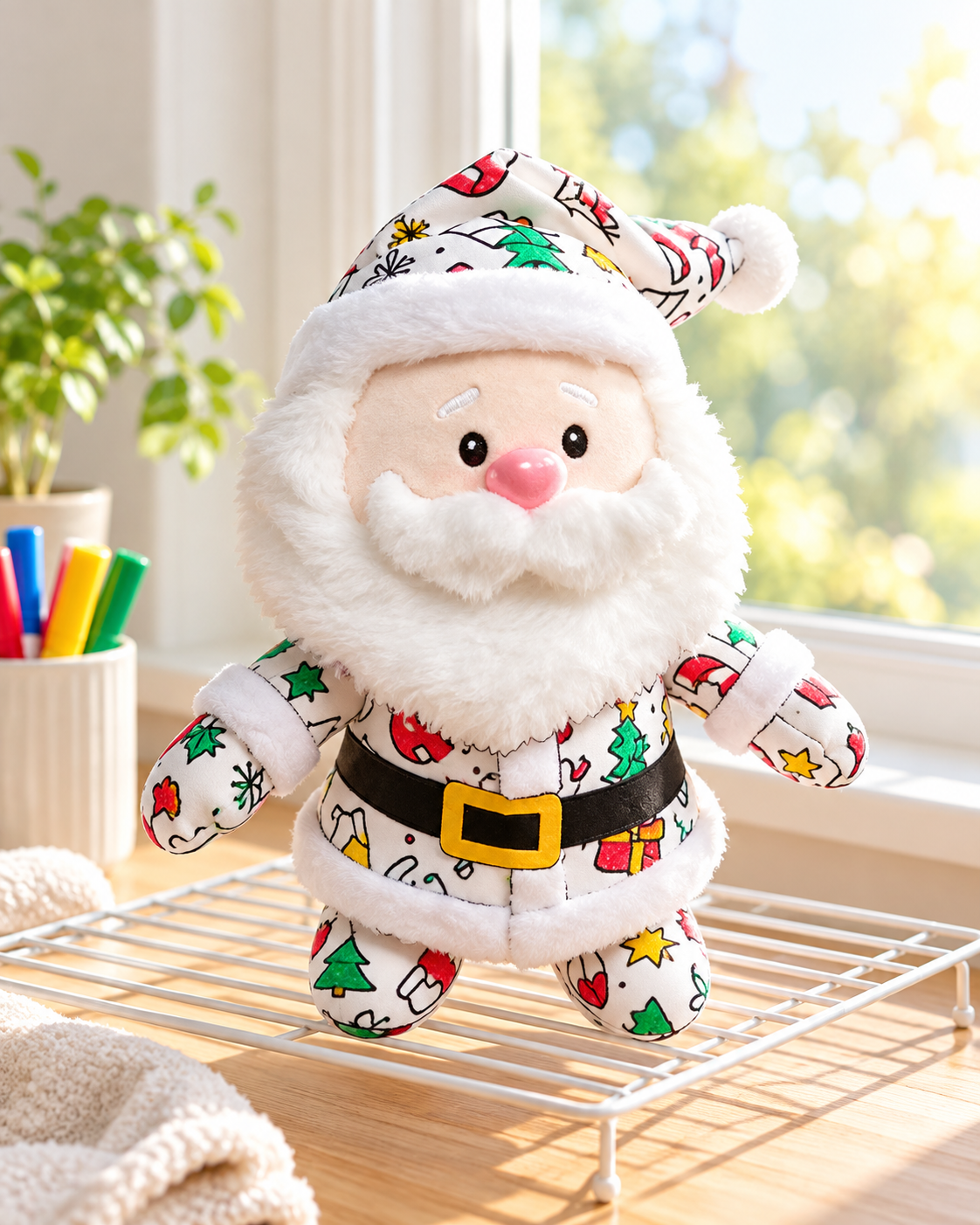 Santa plush air drying