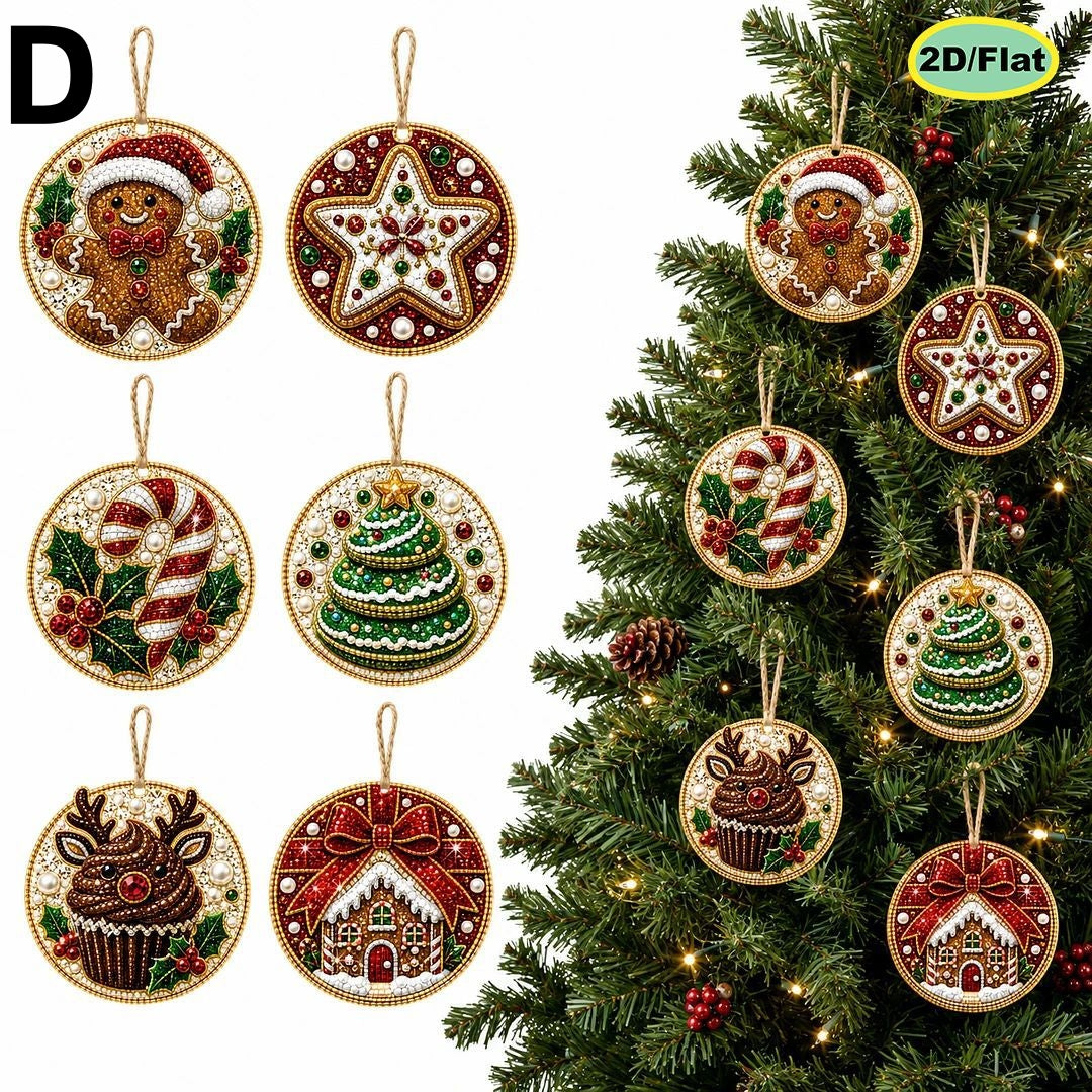 🎄Christmas Pearl & Gem Ornament Kit – 6 Piece DIY Set