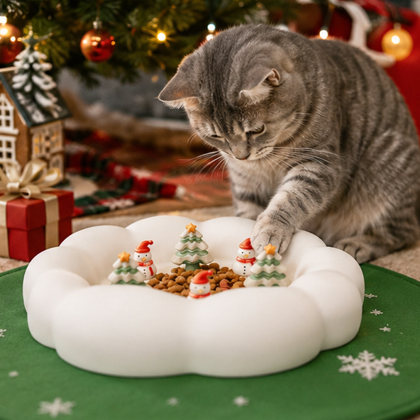 Christmas Cat Slow Feeder