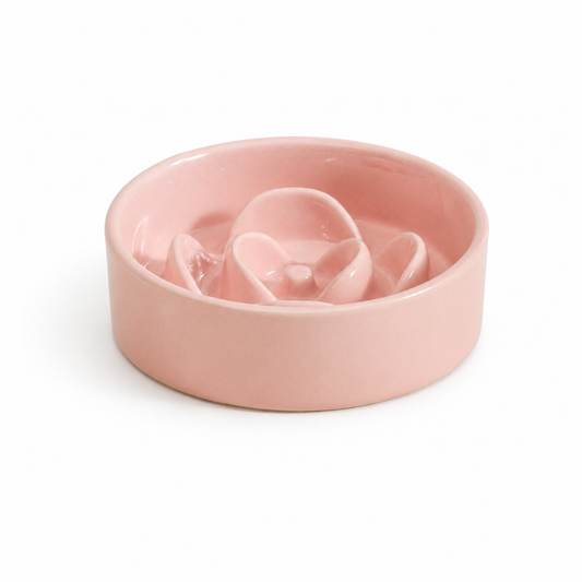 Pink Petal Slow Feeder Bowl