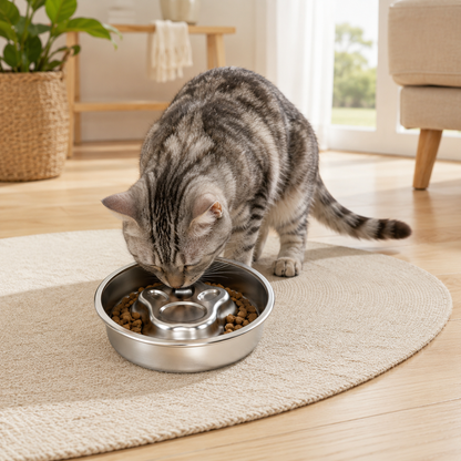 18CM Stainless Steel Paw Slow Feeder