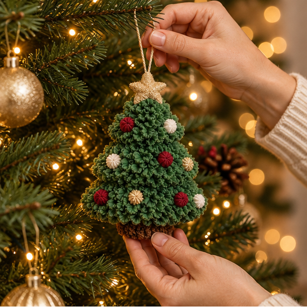 Christmas Tree Punch Needle Ornament DIY Kit