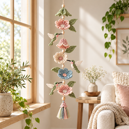 Hummingbird Garden Crochet Garland DIY Kit