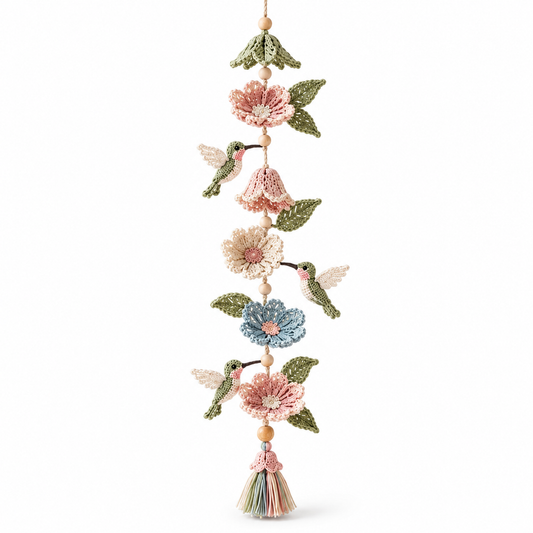 Hummingbird Garden Crochet Garland DIY Kit