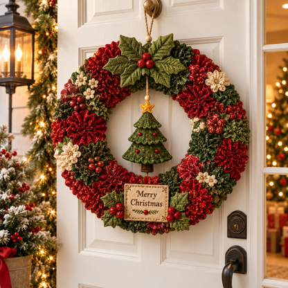 3D Fabric Christmas Tree Wreath DIY Kit