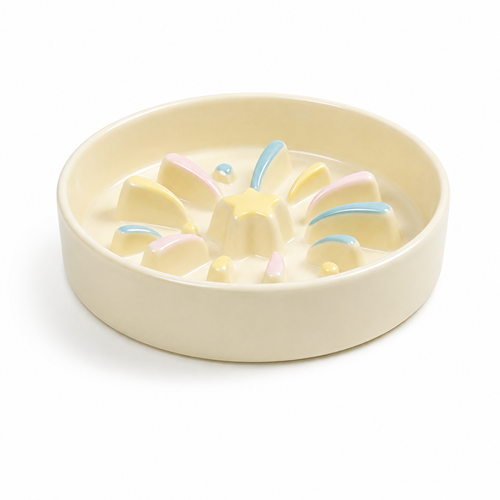Firework Ceramic Slow Feeder Bowl
