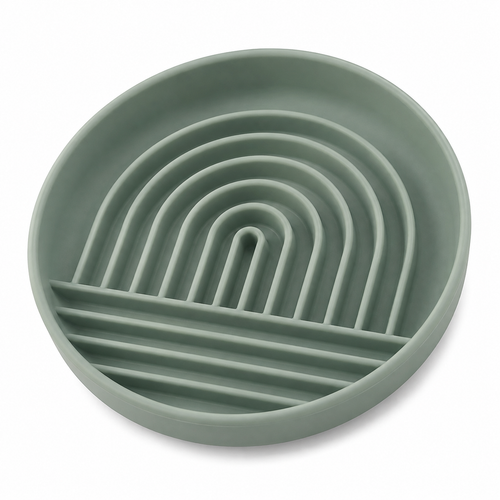 Silicone Slow Feeder Bowl for Cats & Dogs