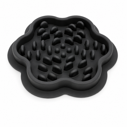 Black Silicone Slow Feeder Bowl