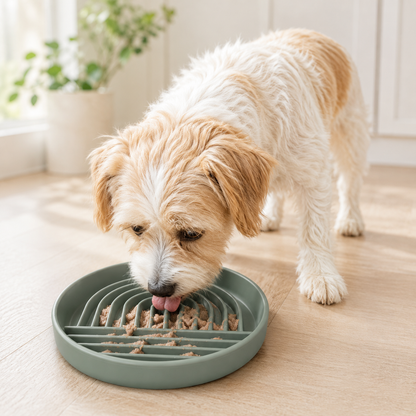 Silicone Slow Feeder Bowl for Cats & Dogs