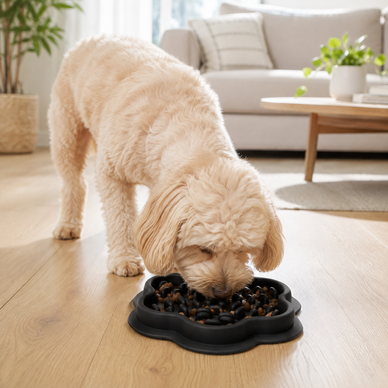 Black Silicone Slow Feeder Bowl